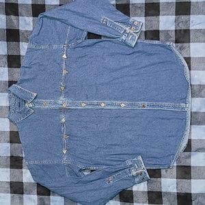 Vintage. Robert Comstock. Premium Denim button-up. Oversize Medium.